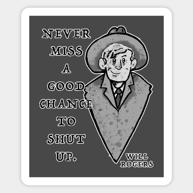 Will Rogers Sticker by FearingCartoons